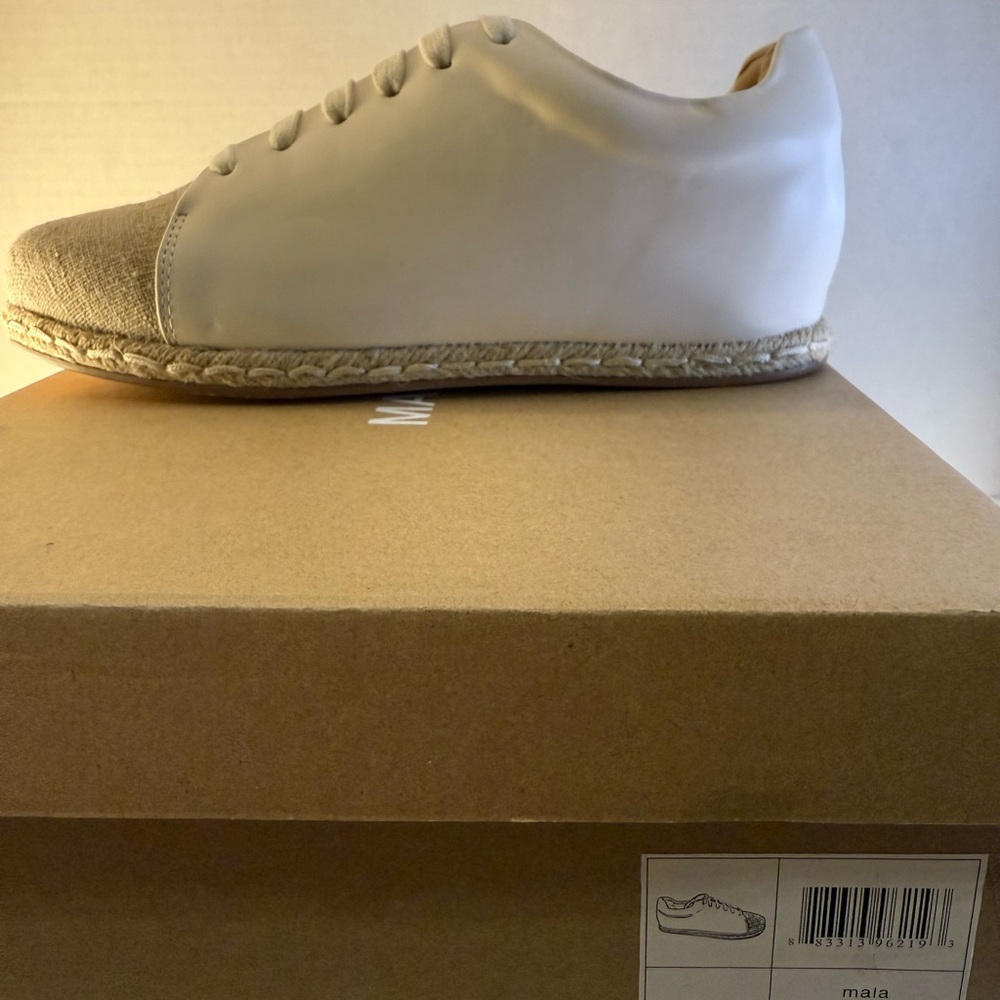 Matt & Nat Maia Espadrilles Tan Vegan Leather Sneakers Casual Women's US 8 ( 38)